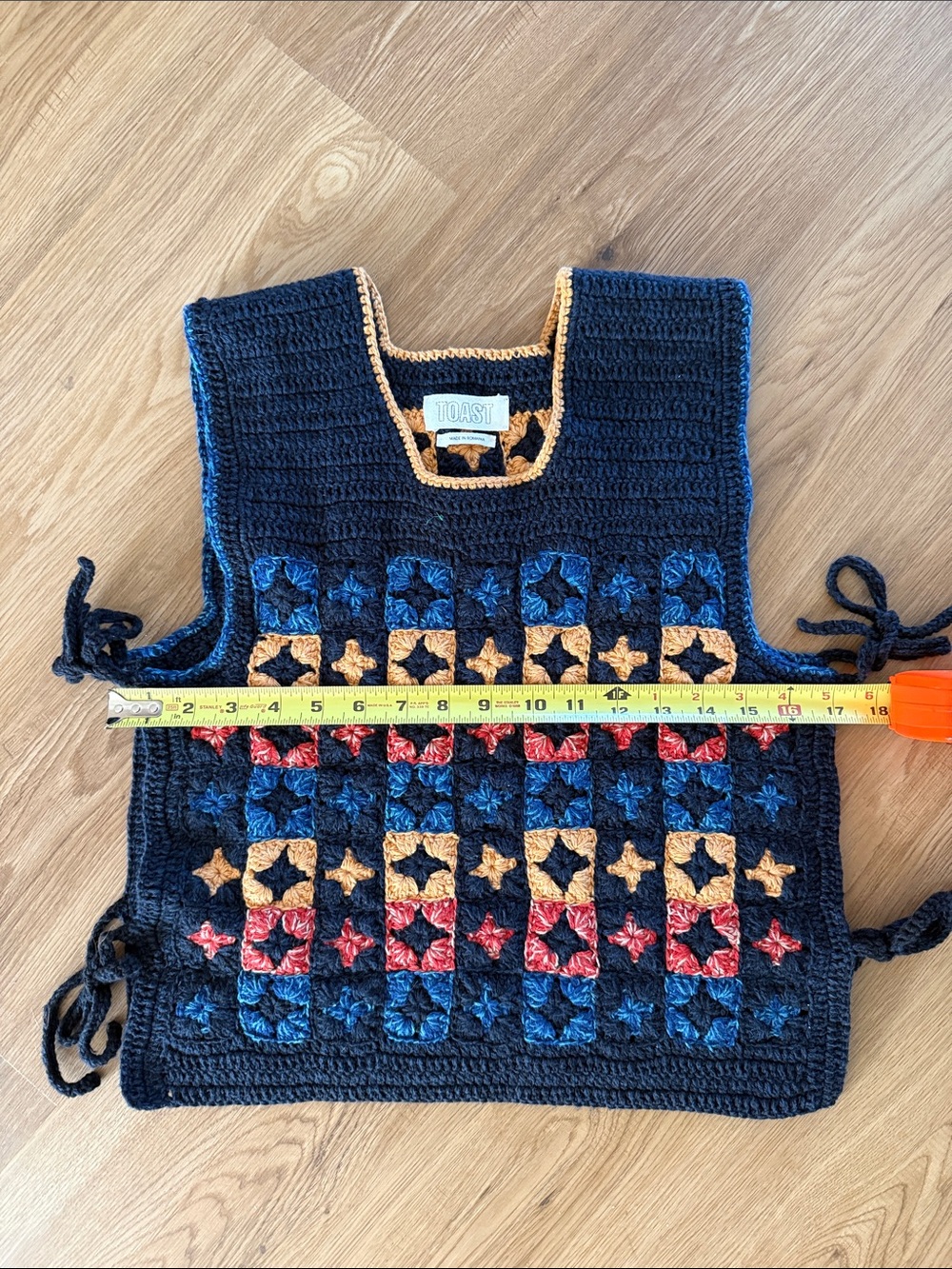 Toast UK Crochet Wool Cotton Vest - Picture 6 of 10